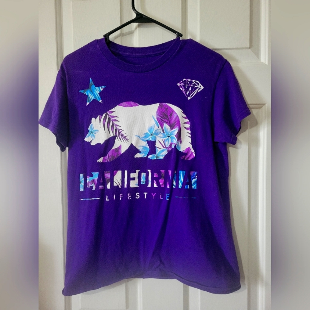 Purple graphic tee